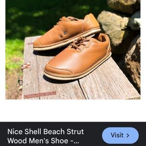 Nice nice life mens tan leather comfort shoes nwot so.e 10 Laceup unworn